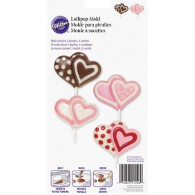 Форма за шоколадова отливка "Близалка-Две сърца"